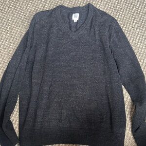 GAP Men's Charcoal V-Neck Sweater